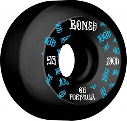 Bones Wheels Skateboard 100 53mm 100A Black V5 Sidecut hind ja info | Rulad | kaup24.ee