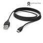 Micro USB juhe Hama, 3 m, must hind ja info | Mobiiltelefonide kaablid | kaup24.ee