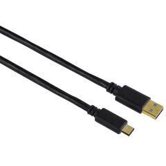 Кабель-адаптер USB-C, штекер USB-C - штекер USB 3.1 A, позолоченные контакты, 1,8 м, черный цена и информация | Кабели для телефонов | kaup24.ee