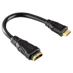 HDMI™ kaabliadapter Hama, C-tüüpi (mini) pistik – A-tüüpi pistik, kullatud kontaktid, must цена и информация | Адаптер Aten Video Splitter 2 port 450MHz | kaup24.ee