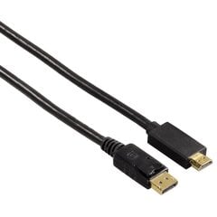 Кабель-переходник Hama DisplayPort для мониторов / телевизоров, Ultra HD, 1,80 м, черный цена и информация | Кабели и провода | kaup24.ee