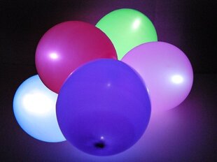 Valgustatud LED-õhupallid, 5 tk. цена и информация | Праздничные декорации | kaup24.ee