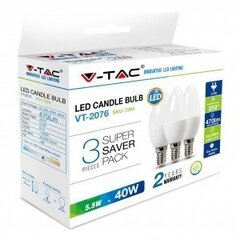 LED pirn 5.5W E14, 3tk hind ja info | V-TAC Sanitaartehnika, remont, küte | kaup24.ee