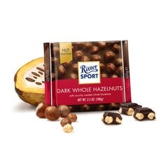 RITTER SPORT Must tervete sarapuupähklitega hind ja info | Maiustused | kaup24.ee