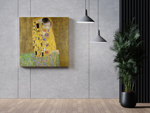 Reproduktsioon "Suudlus", Gustav Klimt, 80x80 cm, Wolf Kult hind ja info | Seinapildid | kaup24.ee