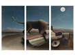 Triptühhon "Magav mustlane", Henri Rousseau, 150x100 cm, Wolf Kult цена и информация | Seinapildid | kaup24.ee