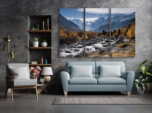 Триптих Осенние горы, 150x100 см, Wolf Kult цена и информация | Картины, живопись | kaup24.ee