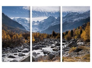 Триптих Осенние горы, 150x100 см, Wolf Kult цена и информация | Картины, живопись | kaup24.ee