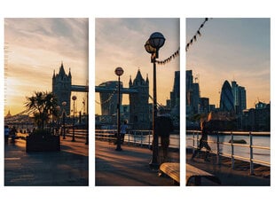 Триптих Закат в Лондоне, 150x100 см, Wolf Kult цена и информация | Картины, живопись | kaup24.ee