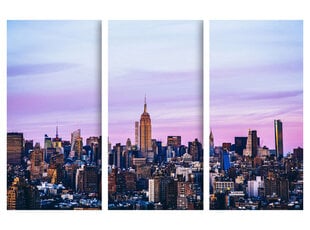 Triptühhon Päikeseloojang New Yorgis, 150x100 cm, Wolf Kult hind ja info | Seinapildid | kaup24.ee