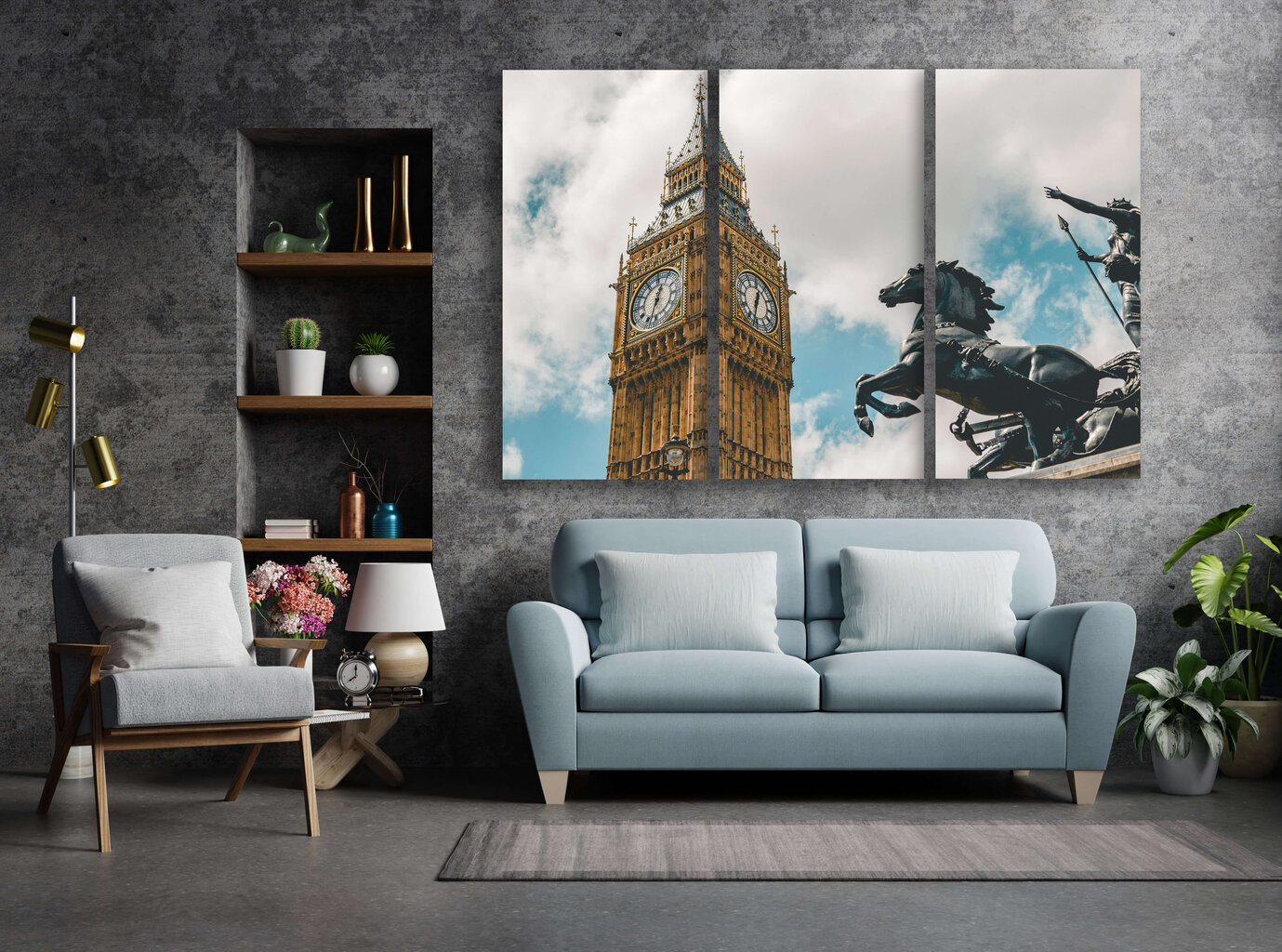 Triptühhon Big Ben, 150x100 cm, Wolf Kult цена и информация | Seinapildid | kaup24.ee