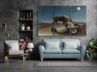 Triptühhon "Magav mustlane", Henri Rousseau, 120x80 cm, Wolf Kult hind ja info | Seinapildid | kaup24.ee