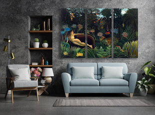 Triptühhon "Unenägu", Henri Rousseau, 120x80 cm, Wolf Kult цена и информация | Картины, живопись | kaup24.ee