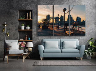 Триптих Закат в Лондоне, 120x80 см, Wolf Kult цена и информация | Картины, живопись | kaup24.ee