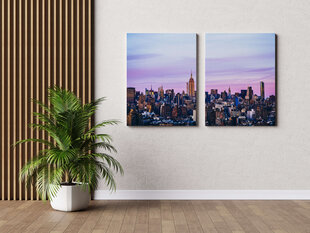 Diptühhon Päikeseloojang New Yorgis, 140x100 cm, Wolf Kult hind ja info | Seinapildid | kaup24.ee