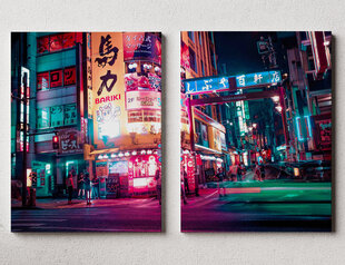 Diptühhon Tokyo tänav, 140x100 cm, Wolf Kult hind ja info | Seinapildid | kaup24.ee