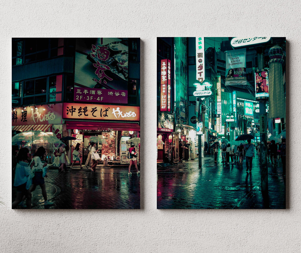 Diptühhon Tokyo tänav, 140x100 cm, Wolf Kult hind ja info | Seinapildid | kaup24.ee