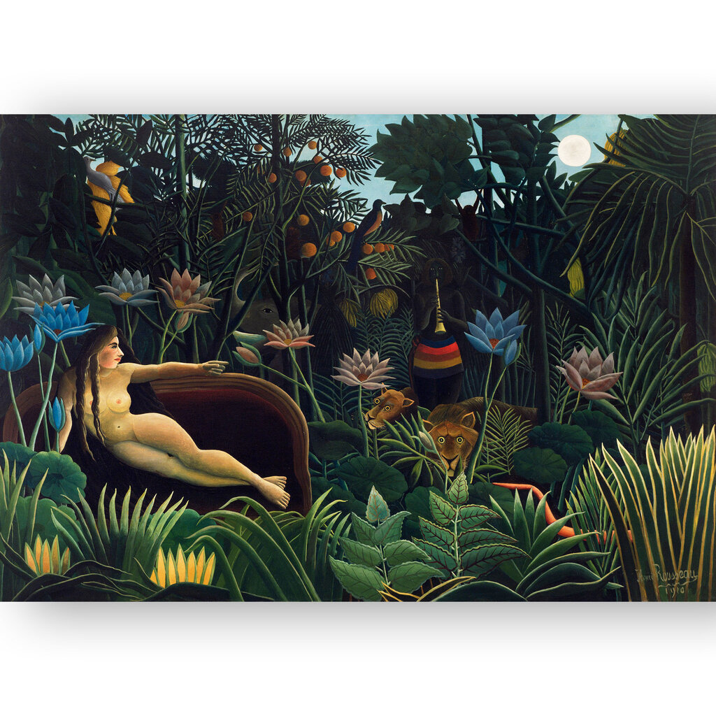 Reproduktsioon „Unenägu”, Henri Rousseau, 100x70 cm, Wolf Kult hind ja info | Seinapildid | kaup24.ee