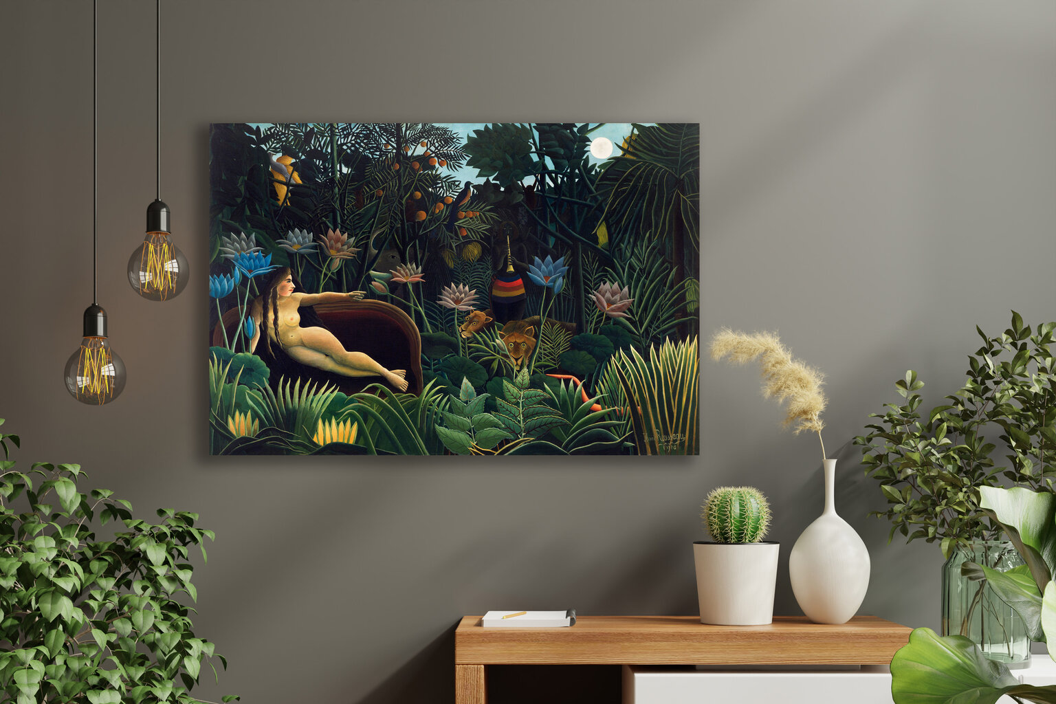 Reproduktsioon „Unenägu”, Henri Rousseau, 100x70 cm, Wolf Kult hind ja info | Seinapildid | kaup24.ee