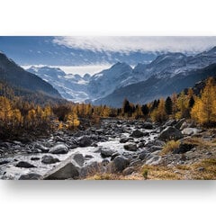 Картина Осенние горы, 100x70 см, Wolf Kult цена и информация | Картины, живопись | kaup24.ee