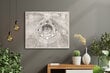 Reproduktsioon Vana Maailma kaart Päikese ja Kuu asukohtadega, 100 x 70 cm, Wolf Kult hind ja info | Seinapildid | kaup24.ee