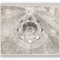 Reproduktsioon Vana Maailma kaart Päikese ja Kuu asukohtadega, 40 x 60 cm, Wolf Kult hind ja info | Seinapildid | kaup24.ee
