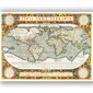 Reproduktsioon Vana Maailma kaart 1587, 30x40 cm, Wolf Kult hind ja info | Seinapildid | kaup24.ee