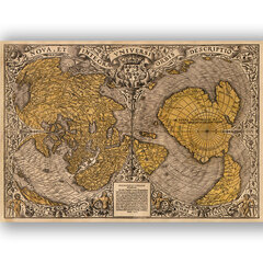 Reproduktsioon Vana Maailma kaart 1531, 30x40 cm, Wolf Kult hind ja info | Seinapildid | kaup24.ee