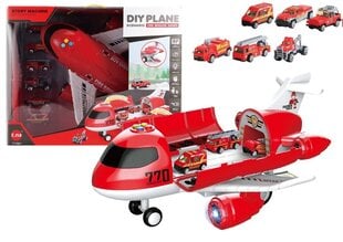 Tuletõrjujate lennuk-baas koos autode ja efektidega цена и информация | Игрушки для мальчиков | kaup24.ee