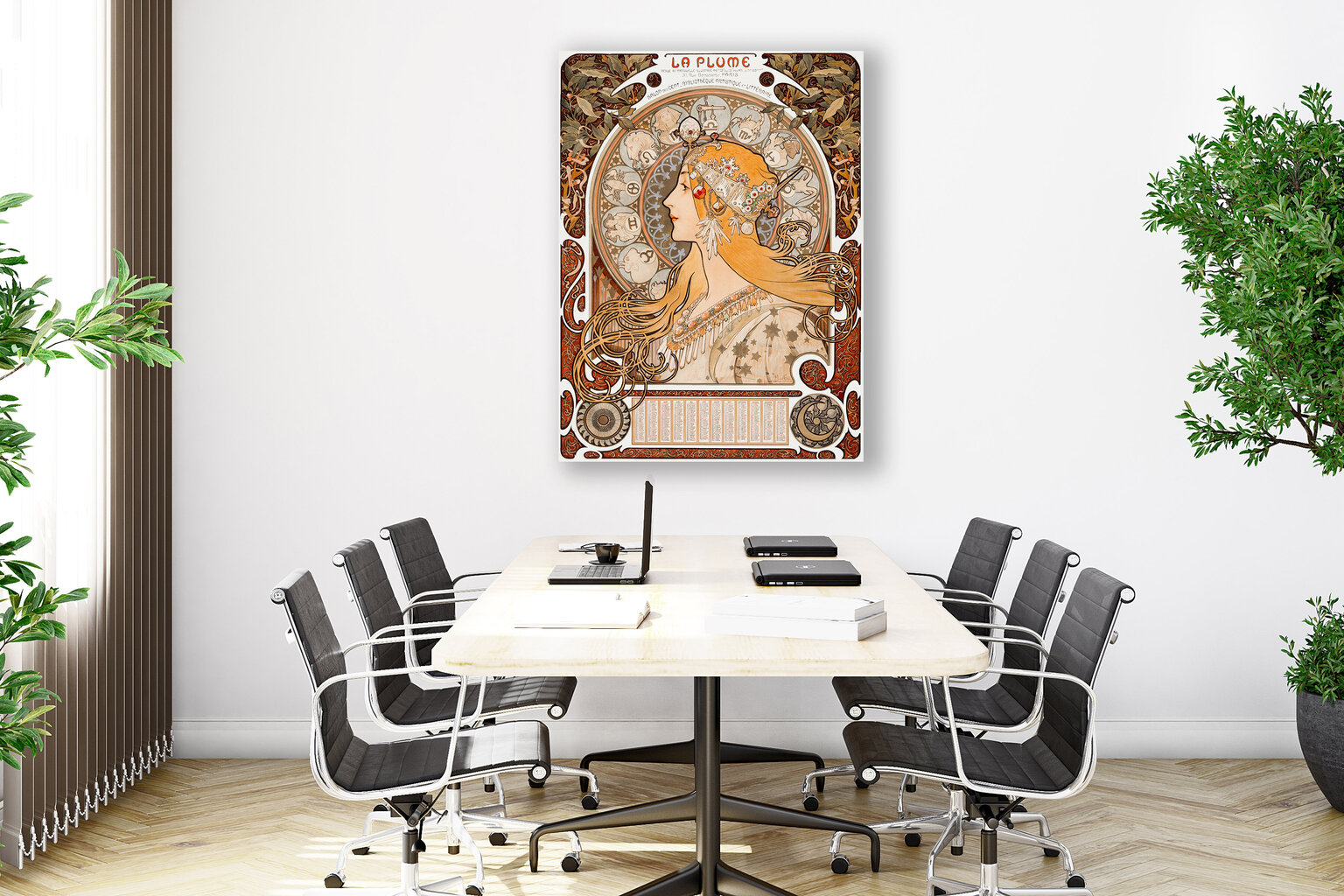 Plakat „La Plume“, Alphonse Mucha, 59 x 84 cm (A1), Wolf Kult hind ja info | Seinapildid | kaup24.ee