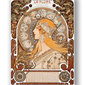 Plakat „La Plume“, Alphonse Mucha, 59 x 84 cm (A1), Wolf Kult hind ja info | Seinapildid | kaup24.ee