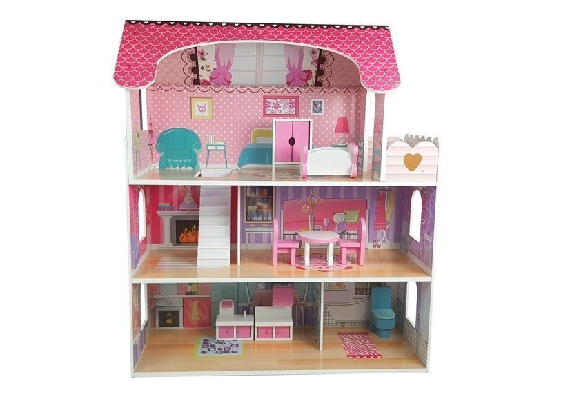 Puidust nukumaja mööbliga Villa Milena hind ja info | Tüdrukute mänguasjad | kaup24.ee