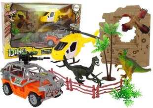 Komplekt Dinosauruste park koos sõidukitega цена и информация | Игрушки для мальчиков | kaup24.ee