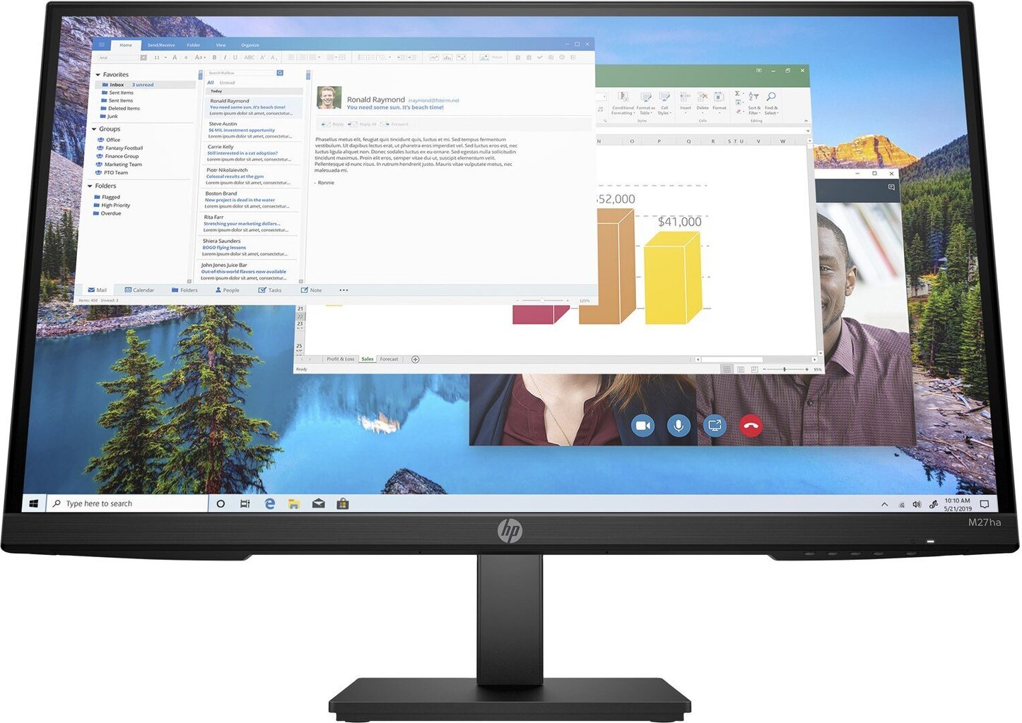 HP M27HA 22H94E9 hind ja info | Monitorid | kaup24.ee