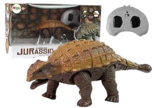 Lean toys Динозавр анкилозавр с пультом дистанционного управления цена и информация | Развивающий мелкую моторику - кинетический песок KeyCraft NV215 (80 г) детям от 3+ лет, бежевый | kaup24.ee