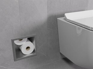 Mexen X-Wall-B peidetud tualettpaberi ümbris, Inox цена и информация | Аксессуары для ванной комнаты | kaup24.ee