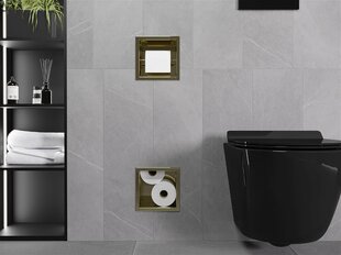 Mexen X-Wall-BP peidetud tualettpaberi hoidja koos ümbrisega, Gold hind ja info | Vannitoa sisustuselemendid ja aksessuaarid | kaup24.ee