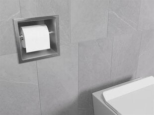 Mexen X-Wall-P peidetud tualettpaberi hoidja, Inox hind ja info | Vannitoa sisustuselemendid ja aksessuaarid | kaup24.ee