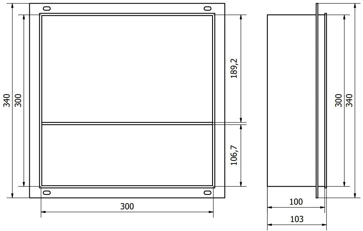 Mexen X-Wall-NR süvistatav seinariiul 2l, 30x30 cm, Black цена и информация | Vannitoa sisustuselemendid ja aksessuaarid | kaup24.ee