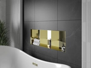 Mexen X-Wall-NR süvistatav seinariiul 3l, 90x30 cm, Gold цена и информация | Аксессуары для ванной комнаты | kaup24.ee