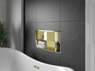 Mexen X-Wall-R süvistatav seinariiul 2l, 60x30 cm, Gold цена и информация | Аксессуары для ванной комнаты | kaup24.ee