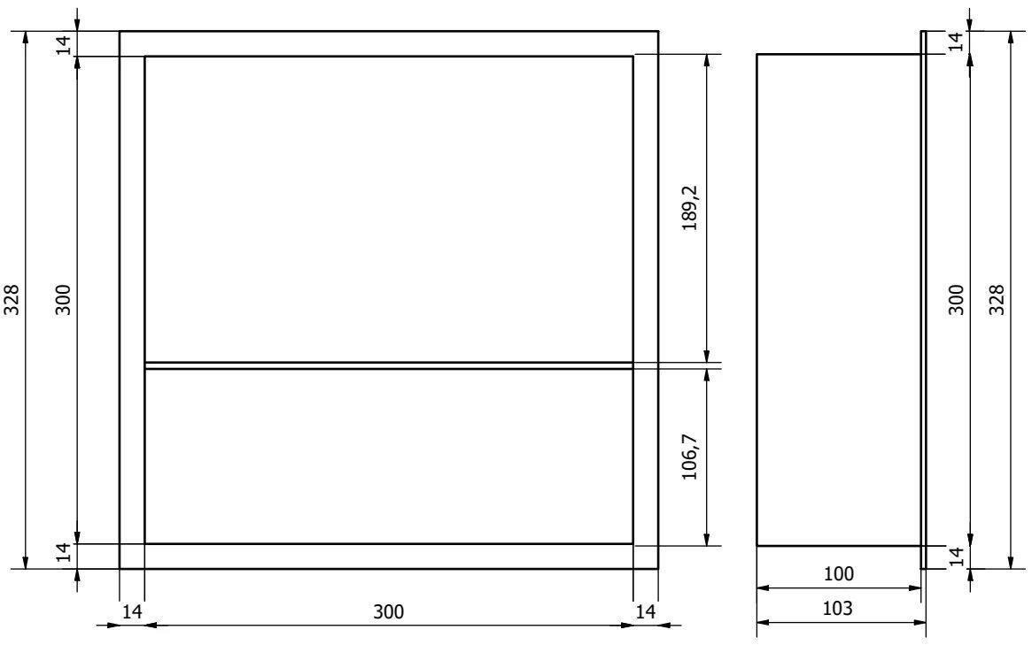 Mexen X-Wall-R süvistatav seinariiul 2l, 30x30 cm, Gold hind ja info | Vannitoa sisustuselemendid ja aksessuaarid | kaup24.ee