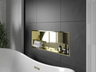Mexen X-Wall-R süvistatav seinariiul, 90x30 cm, Gold цена и информация | Аксессуары для ванной комнаты | kaup24.ee
