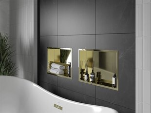 Mexen X-Wall-R süvistatav seinariiul, 45x30 cm, Gold цена и информация | Аксессуары для ванной комнаты | kaup24.ee