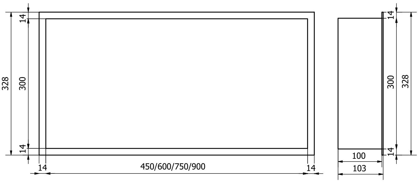 Mexen X-Wall-R süvistatav seinariiul, 60x30 cm, White цена и информация | Vannitoa sisustuselemendid ja aksessuaarid | kaup24.ee