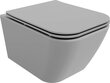 WC-pott Mexen Madox Rimless Slim Duroplast koos aeglaselt sulguva kaanega, Light grey mat цена и информация | WС-potid | kaup24.ee