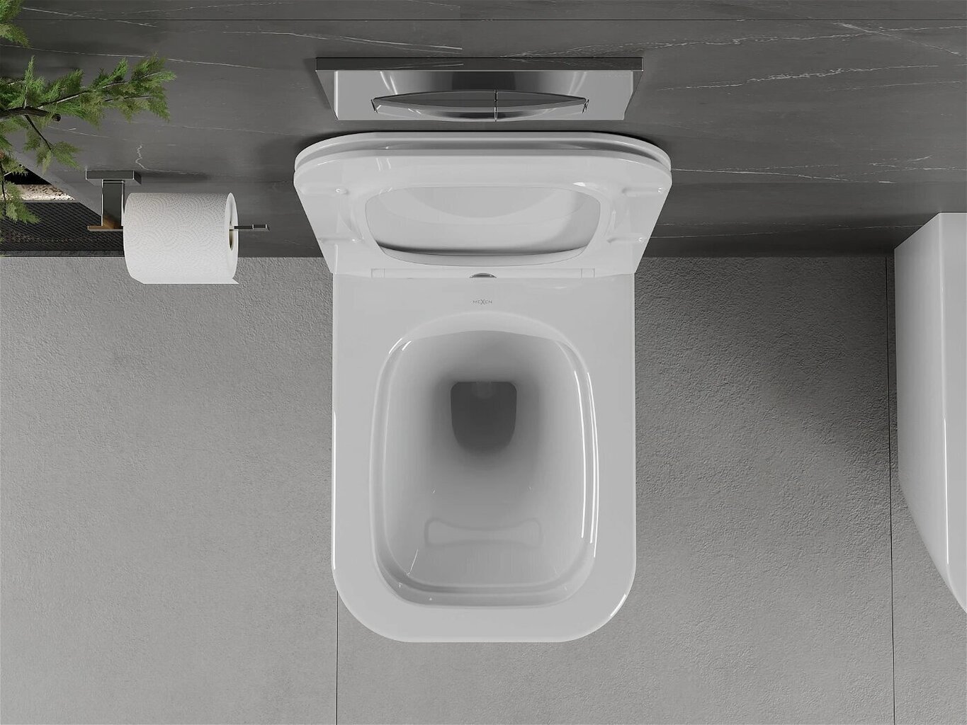 WC-pott Mexen Madox Rimless Slim Duroplast koos aeglaselt sulguva kaanega, White hind ja info | WС-potid | kaup24.ee