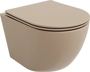 Туалет Mexen Lena Rimless Slim Duroplast с медленно сдвигающейся крышкой, Cappuccino mat  цена и информация | Унитазы | kaup24.ee