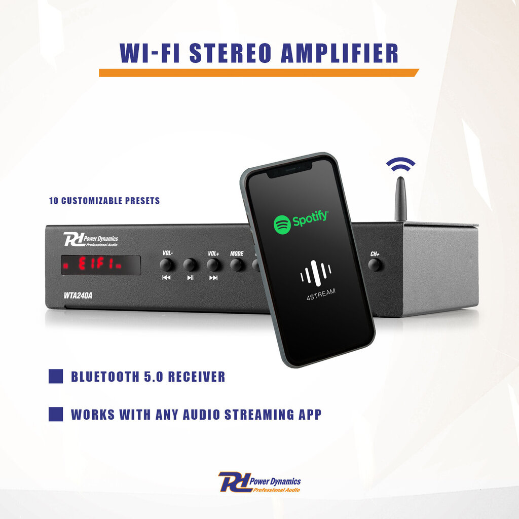 Wifi helivõimendi Power Dynamics WT240A hind ja info | Koduaudio ja "Soundbar" süsteemid | kaup24.ee