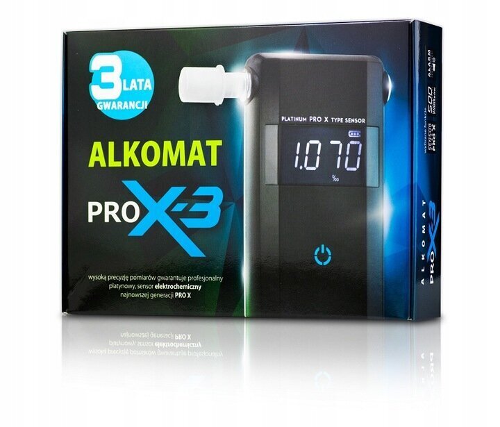 Elektrokeemiline alkomeeter PRO X-3 цена и информация | Alkomeetrid | kaup24.ee